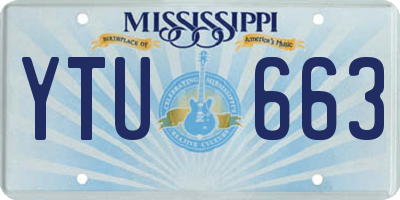 MS license plate YTU663