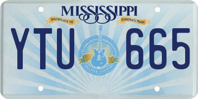 MS license plate YTU665