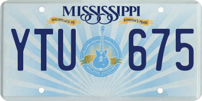 MS license plate YTU675