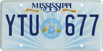 MS license plate YTU677