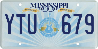 MS license plate YTU679