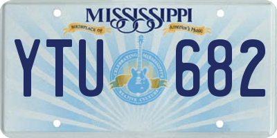 MS license plate YTU682