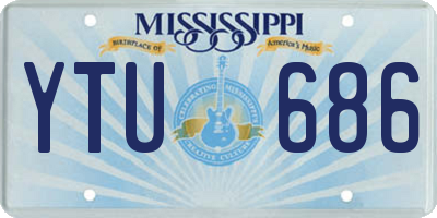 MS license plate YTU686