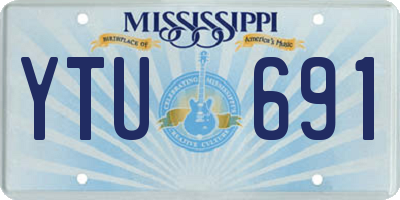 MS license plate YTU691