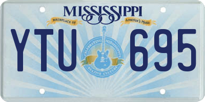 MS license plate YTU695