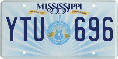 MS license plate YTU696