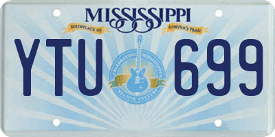 MS license plate YTU699