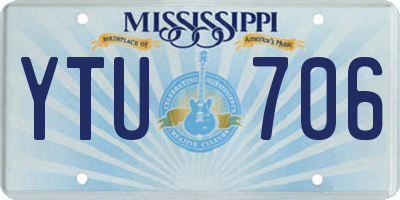 MS license plate YTU706