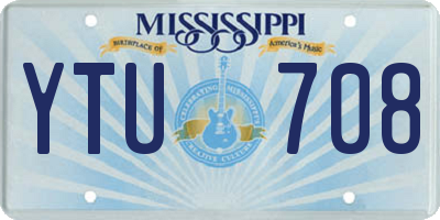 MS license plate YTU708