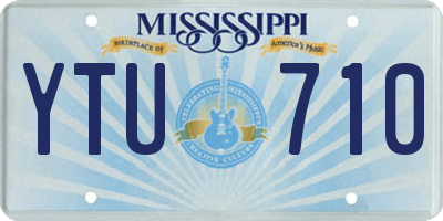 MS license plate YTU710