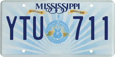 MS license plate YTU711