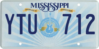 MS license plate YTU712