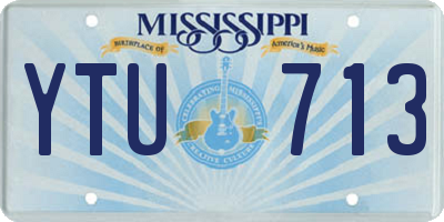 MS license plate YTU713