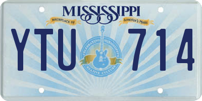 MS license plate YTU714
