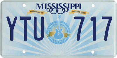 MS license plate YTU717