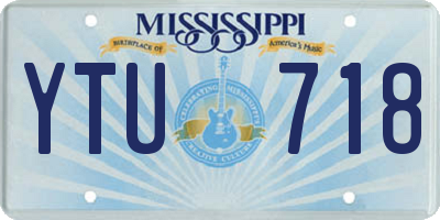 MS license plate YTU718