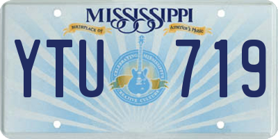 MS license plate YTU719