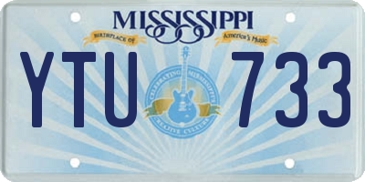 MS license plate YTU733