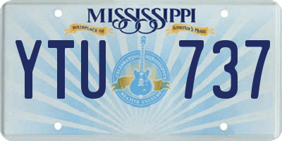 MS license plate YTU737