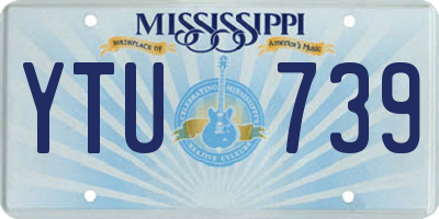 MS license plate YTU739