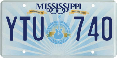 MS license plate YTU740
