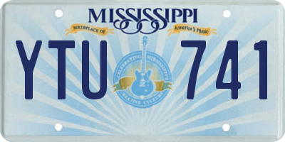 MS license plate YTU741