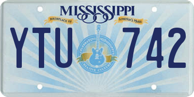 MS license plate YTU742