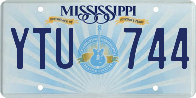 MS license plate YTU744