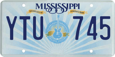 MS license plate YTU745
