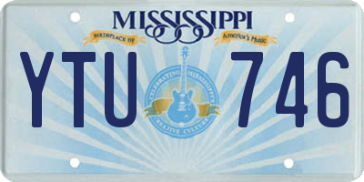 MS license plate YTU746