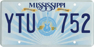MS license plate YTU752