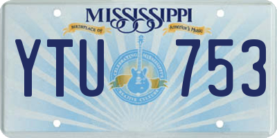 MS license plate YTU753