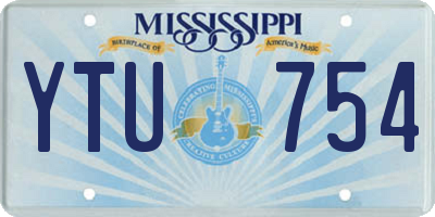 MS license plate YTU754