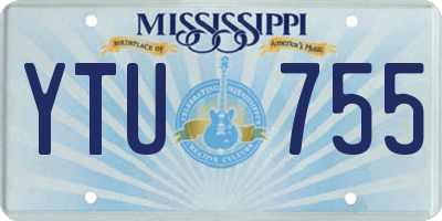MS license plate YTU755