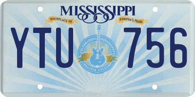 MS license plate YTU756