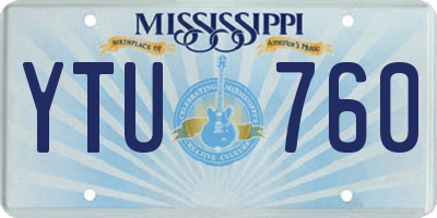 MS license plate YTU760