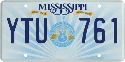 MS license plate YTU761