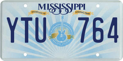 MS license plate YTU764
