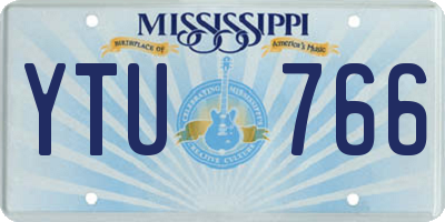 MS license plate YTU766