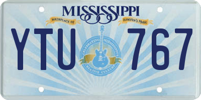 MS license plate YTU767