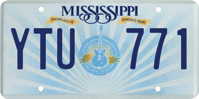 MS license plate YTU771