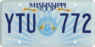 MS license plate YTU772