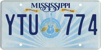 MS license plate YTU774