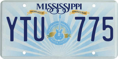 MS license plate YTU775