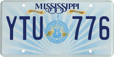 MS license plate YTU776