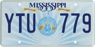 MS license plate YTU779