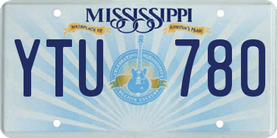 MS license plate YTU780