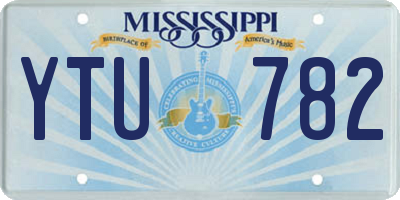 MS license plate YTU782