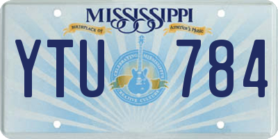 MS license plate YTU784