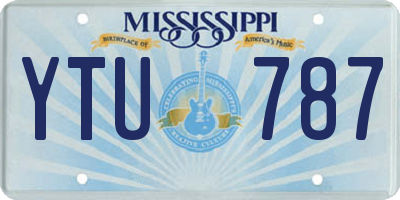 MS license plate YTU787